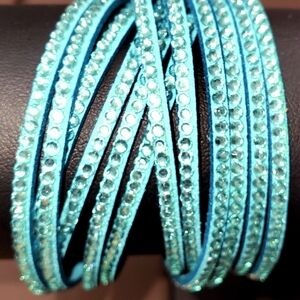 Blue Crystal Wrap Bracelet
